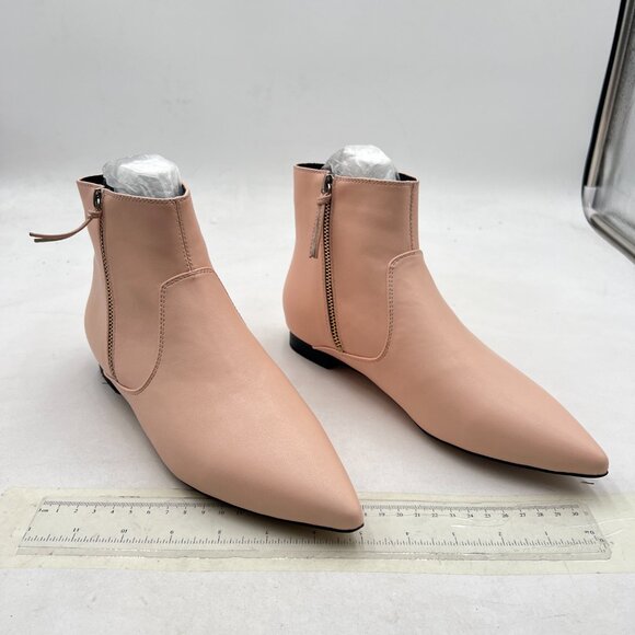 beige painted dresser Soft Leather Low Heels For Small Feet DS307
